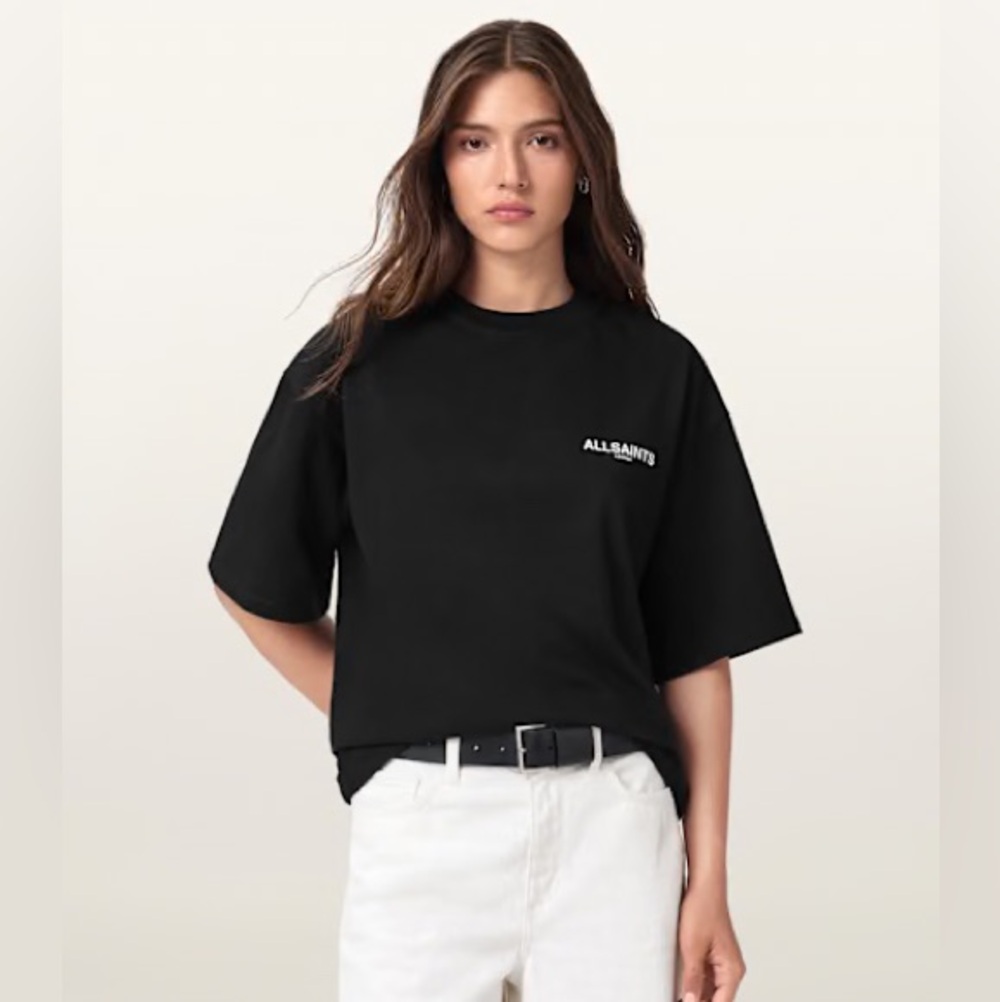 AllSaints Omnium Lisa t-shirt in black